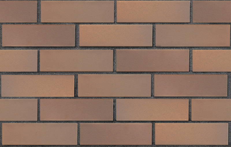 Клинкер фасадный светло-коричневый флэш Прага гладкий