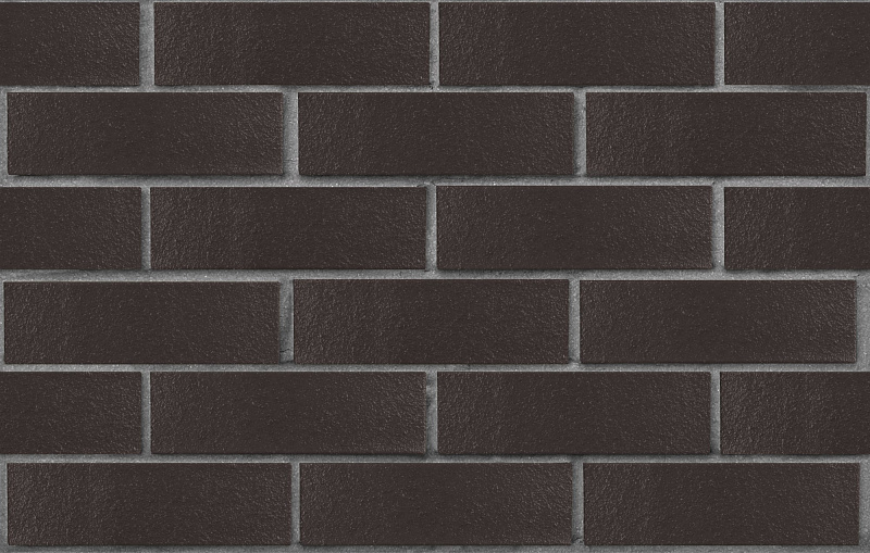 Клинкер фасадный черный Рейкьявик глянцевый
